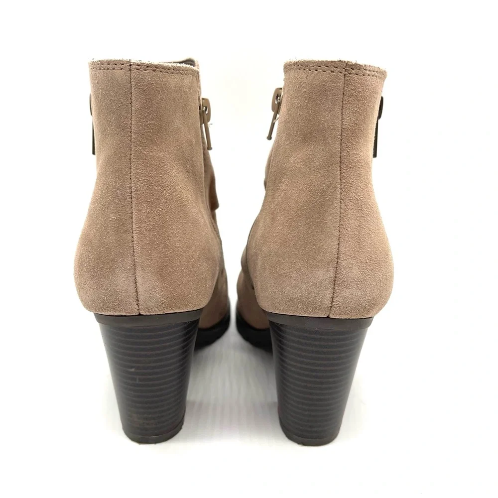White Mountain Taft Zip Up Women's‎ Ankle Boots Light Taupe Womens Size 8 Beige